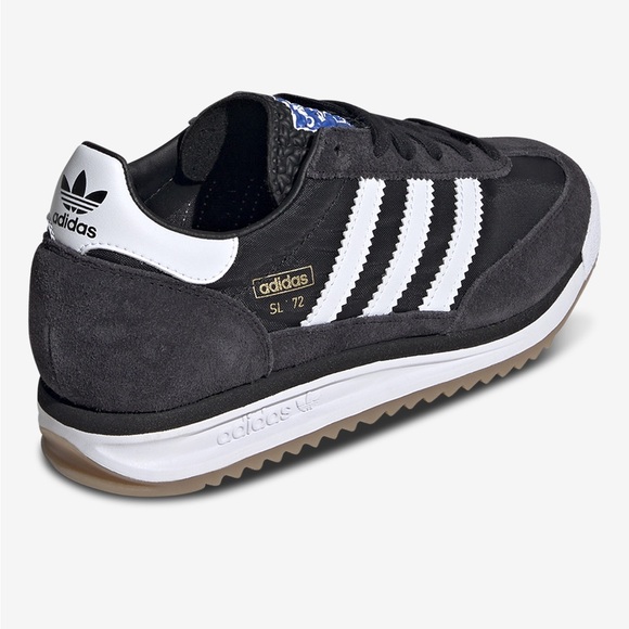 ADIDAS SL 72 RS SHOES KIDS SIZE 6 CORE BLACK/WHT/BLU BRAND NEW IN BOX - Picture 3 of 15